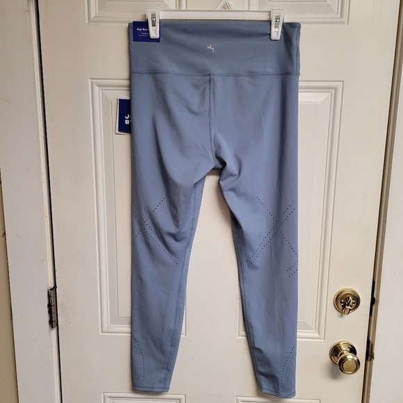 Joy Lab High Rise Light Blue Athletic 7/8 Perforated Leggings Size Large NWT - Picture 3 of 5